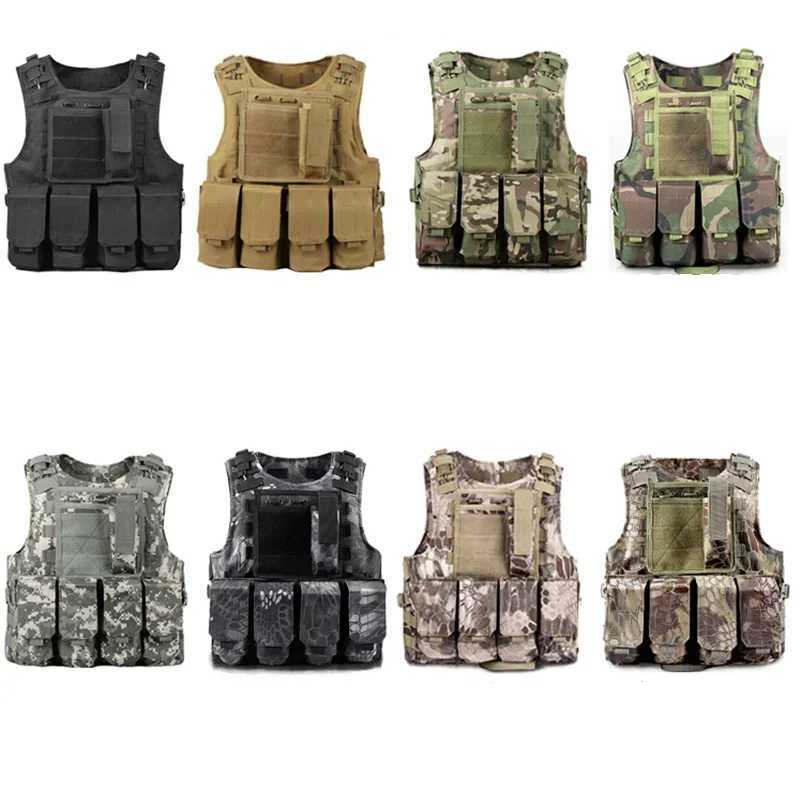 Tactical Molle Vest Security Gear Combat Training Assault Plate Carrier Outdoor Hunting Airsoft Sport Protection Vests LX241114