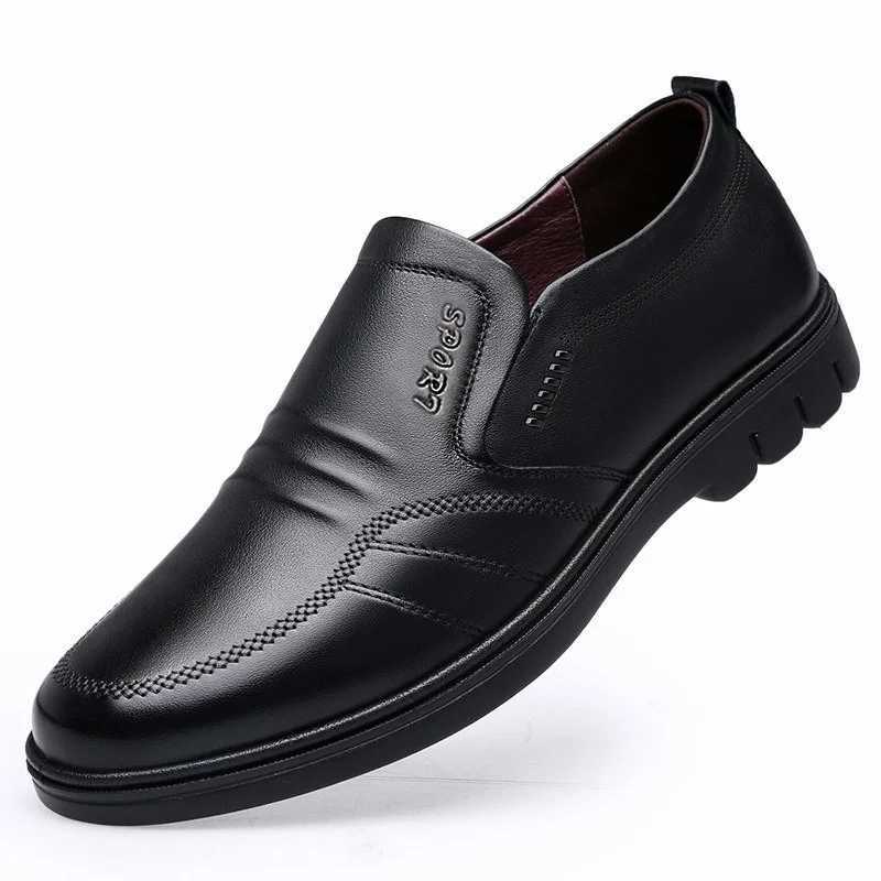 Man Sport Shoe Loafers Men N-slip Leather Slip- Black Driving Shoes Sneakers Male Dress Shoes Light Breathable Footwear FlatXJ250118