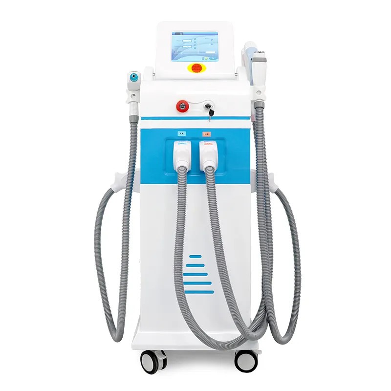 Hot sale 4 in 1 Rf Laser Hair Removal ipl opt nd yag Acne freckles remove q switch Tattoo removal Machine For Salon