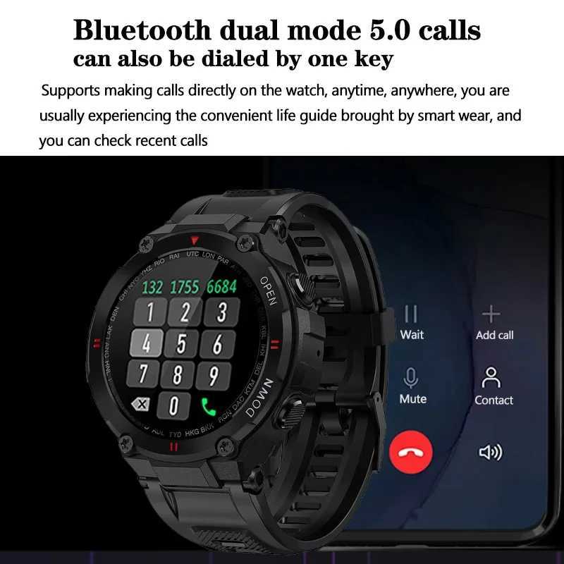 CanMixs K22 Watch Call Smart Watch Mens Outdoor Sports Fitness Tracker Music Play Android iOS Smart Watch Y241114
