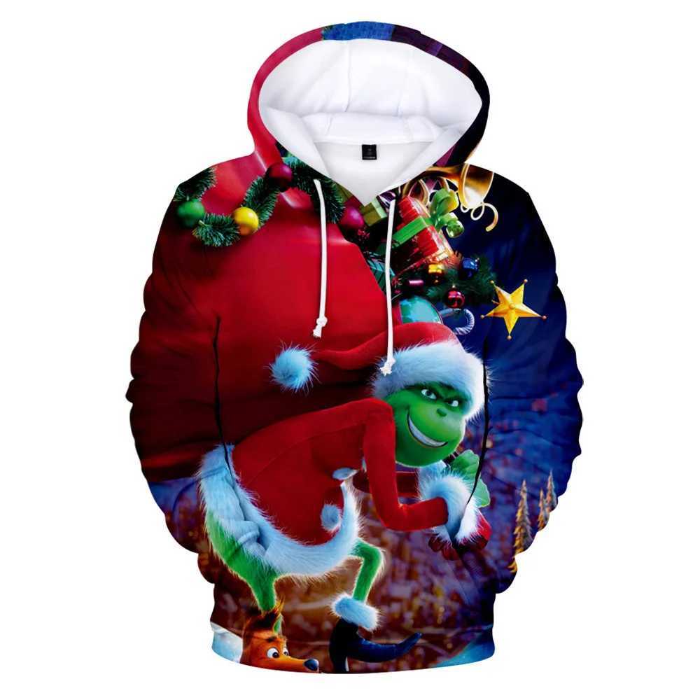 Christmas Harajuku Mens Super Dalian Hoodie Fashion 3D Printing Autumn New Sportswear Hip Hop Trend y2k Clothing Womens Pullover W241114