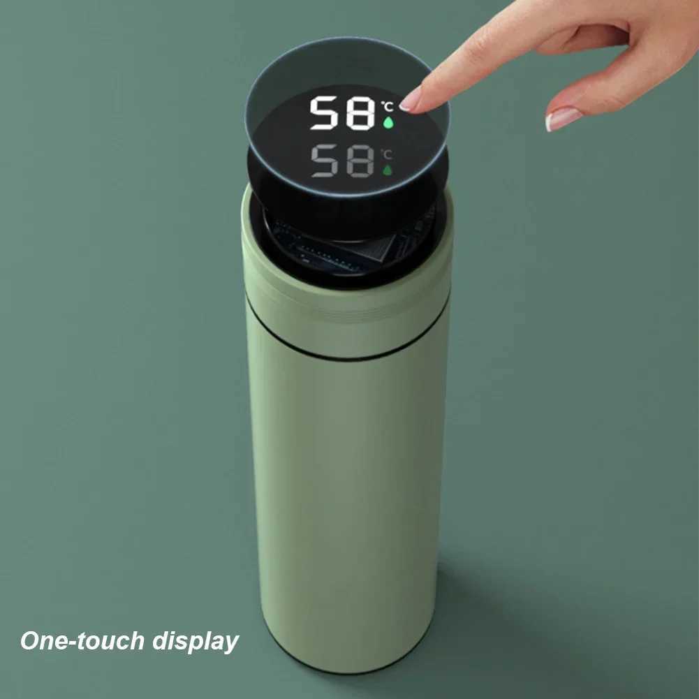 High quality intelligent hot cup 304 stainless steel 480ml intelligent temperature display waterproof double wall vacuum hot cup Y241114