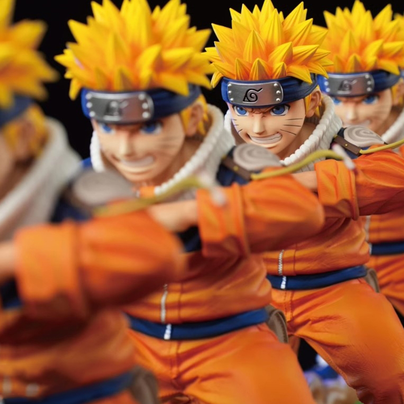 20cm Naruto Anime Figure Uzumaki Naruto Figurine Collectible Kagebunsin No Jyutu Pvc Statue Model For Boy Room Ornament Toy Gift