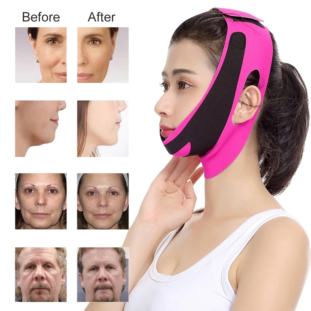 c Line Reusable Lifting Mask V Facial Slimming Strap Double Chin Reducer Bandage Face Lift Up Belt Shaped Massager Anti Wrinkle