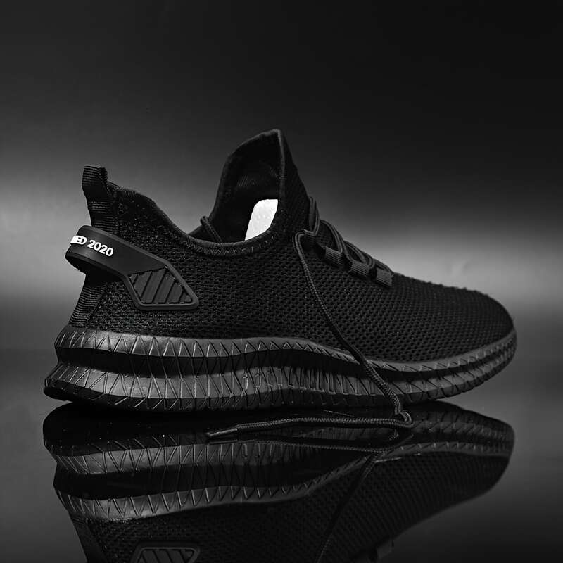 Men's Breathable Slip-On Sneakers - Soft Woven Non-Slip Sole for Outdoor Training, Running, and Workout
