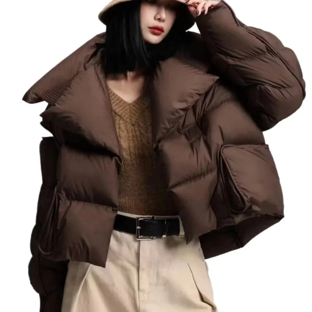 Womens down jacket white duck down jacket womens winter inflatable jacket short sleeved warm detachable sleeves for the park 241113