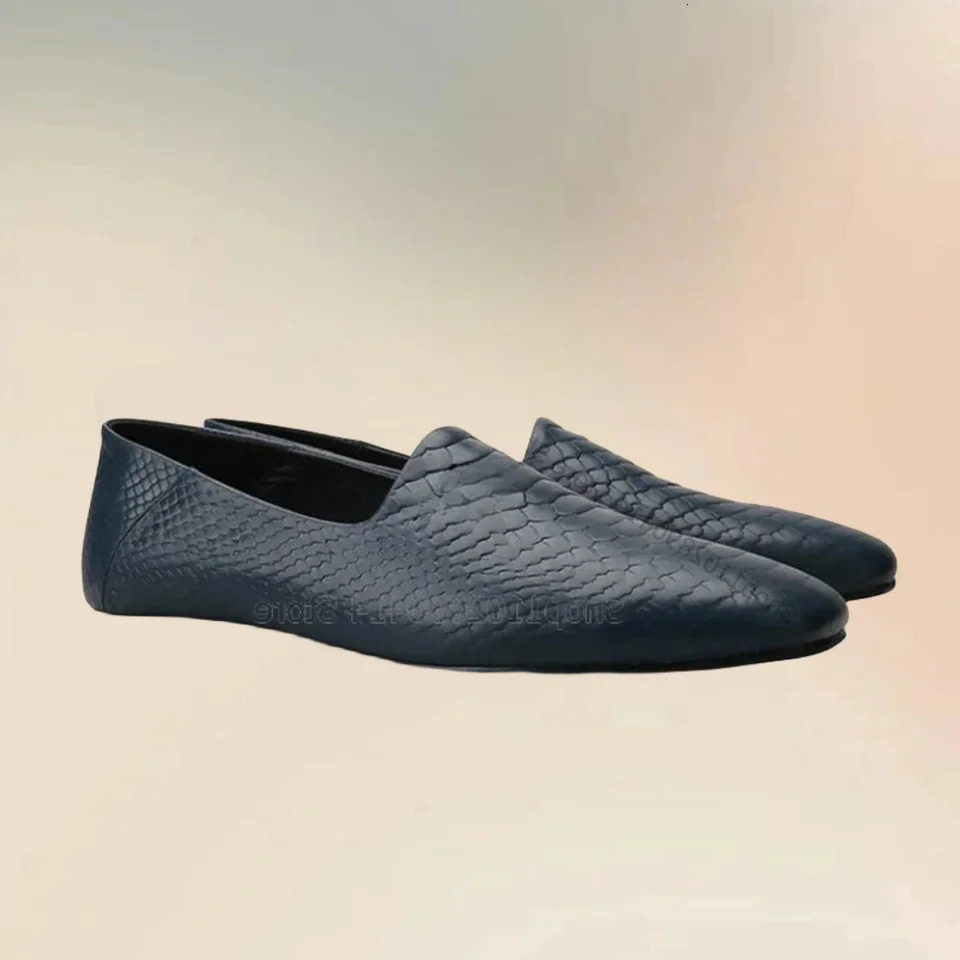 print square toe mens Loafers fashionable sliding mens casual shoes handmade party banquet office mens dress shoes 241113