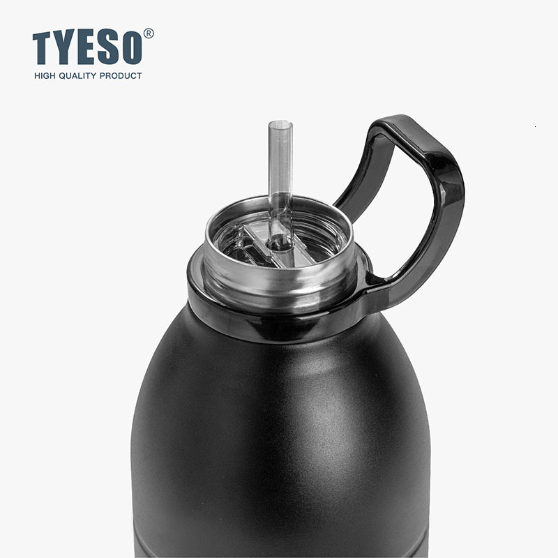 TYESO Ts-8818/Ts-8819 1500Ml/1900Ml Insulated Tumbler Stainless Steel Vacuum Thermos Sport Water Bottle With Straw W260226