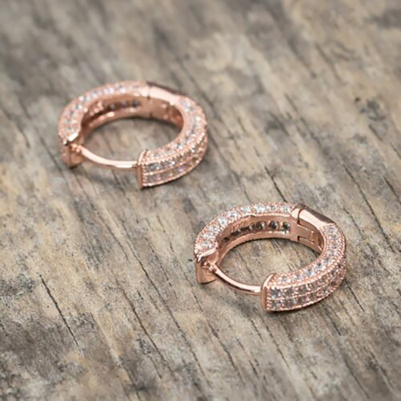Designer Earrings Luxury Iced Out CZ Zircon Stud Earring Bling Men Women Diamond Studs Earings Hip Hop Jewelry Rapper Hiphop Mother Gifts brincos