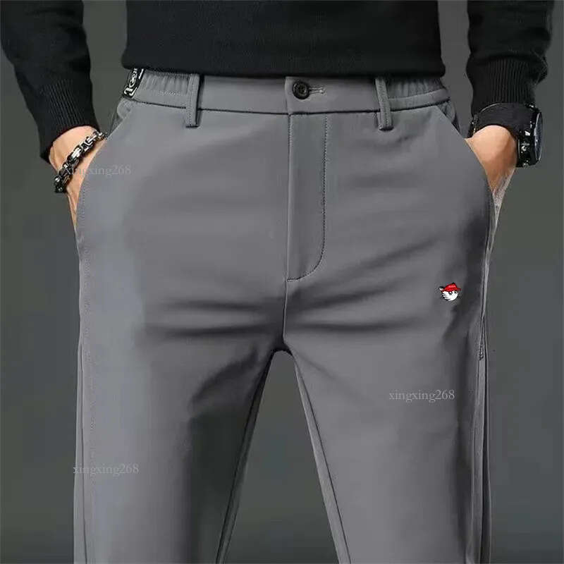 Golf Pants Mens Breathable Elastic Summer Ultrathin Straight Casual Speed Drying Mans Loose Sports Trousers 240806
