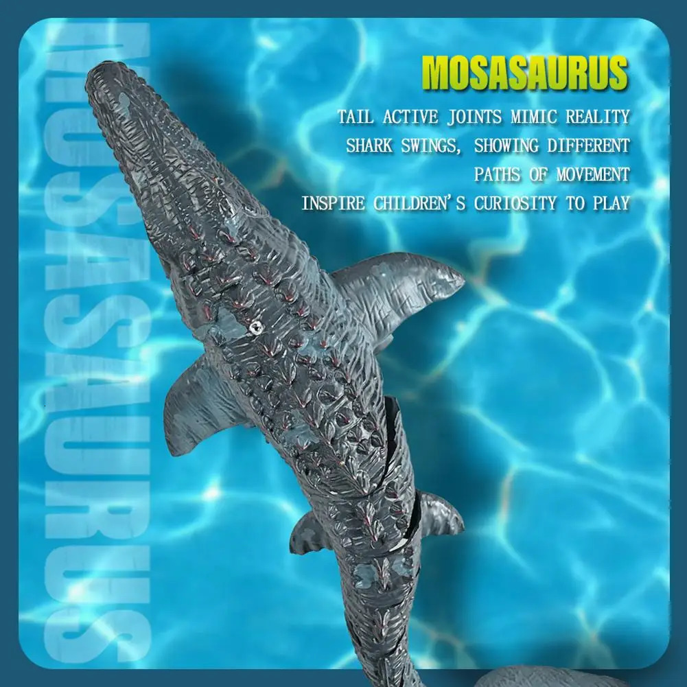 Remote Control Dinosaur For Kids Mosasaurus Diving Toys Rc Boat With Light Spray Water For Swimming Pool Lake Bathroom Bath Toys 240408
