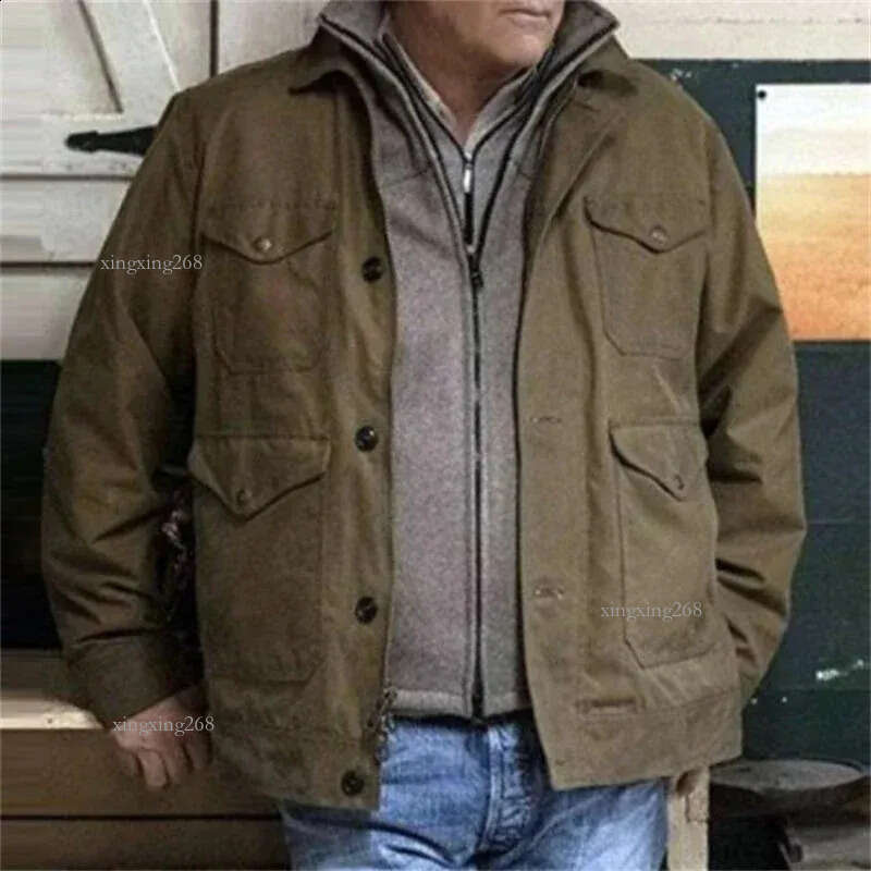 Rip Wheeler Black Cotton Jacket Mens Denim 5XL Autumn Winter 240822