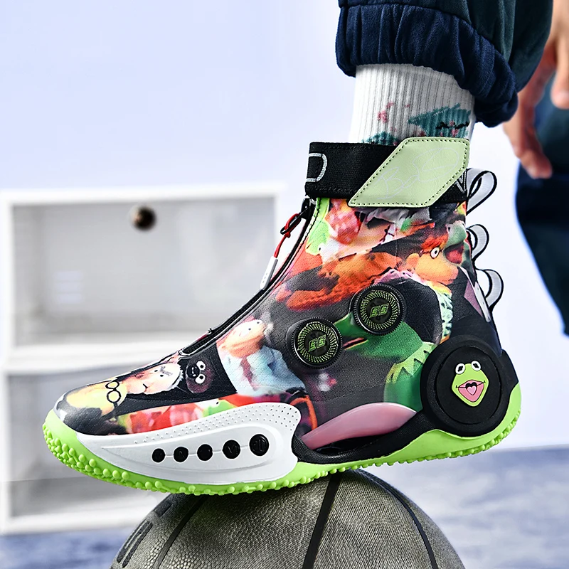 2024 Hot Sale Unisex Basketball Training Shoe Non-Slip Outdoor Shoes Mens High Top Sneakers For Couples Designer Basket Shoe Boy