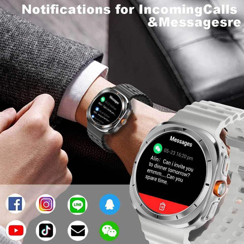 Suitable for the new Galaxy smartwatch 7 tra mens AMOLED Sn 100+Mti function sports fitness tracker Health Wen smartwatch Y241114