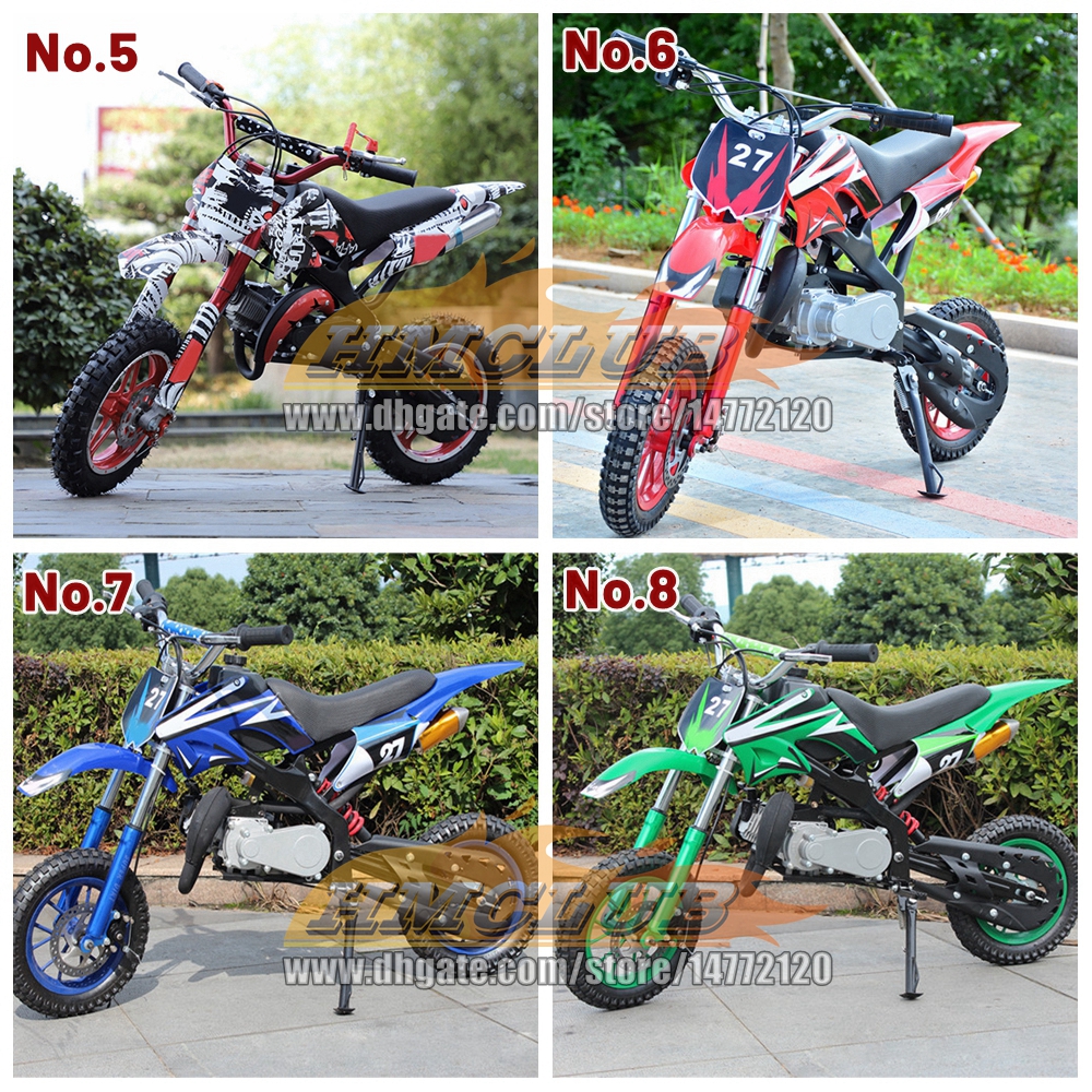16Colors Real Mini Motorcycle Off-road Vehicle Apollo Mountain 40CC 50CC Dirt Bike Small 2 Stroke Sports Gasoline Children Racing Motorbikes Boy Girl 