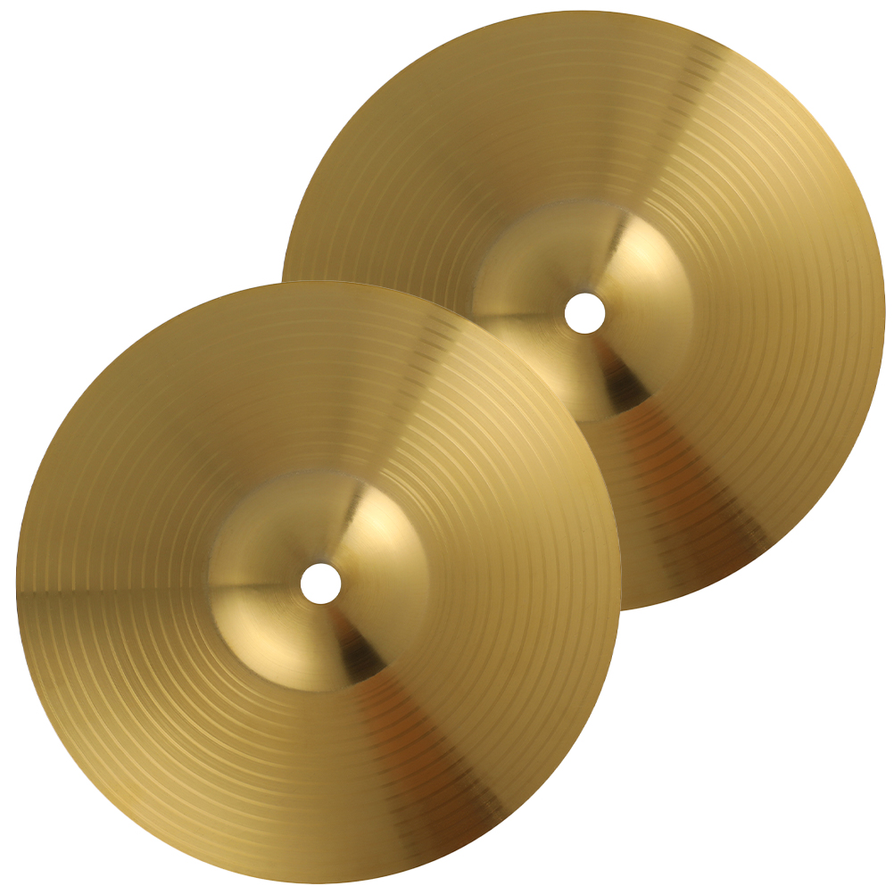 2 Pcs Cymbals Musical Instrument Drum Electronic for Drums Jazz Crash Brass Practice