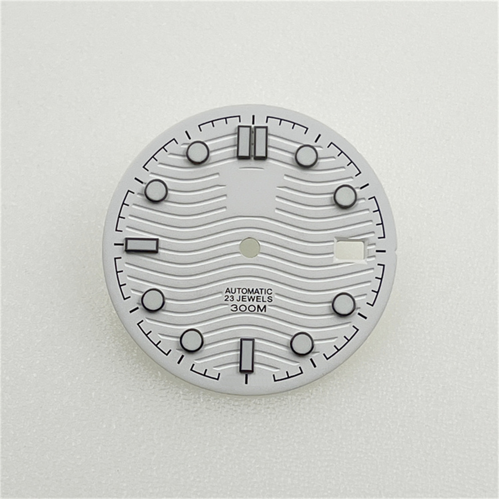 Watch Dial 31mm, Blue Green Night Glow Luminous Dial, Fits for NH35A/NH36A Movement, Black/White/Blue Watch Faces Dial NH35