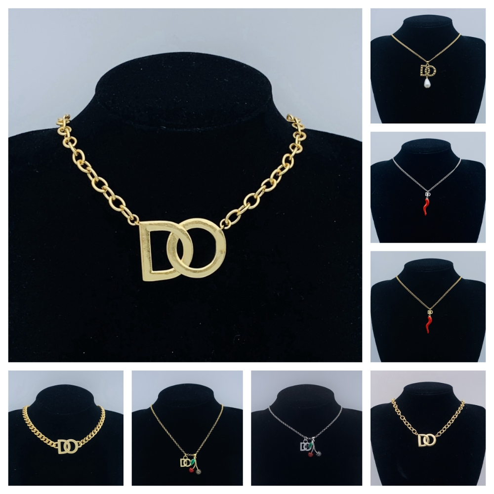 Designer Necklaces Jewelry Pendant Necklaces Diamond Love Necklace for Women Girls Stainless Steel Necklaces Birthday Jewelry Gift