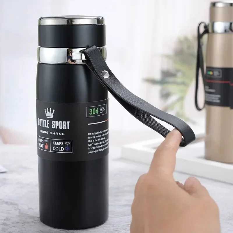 Hot water bottle for keeping hot and cold used for coffee tea vacuum flame stainless steel hot water bottle gift Y241114