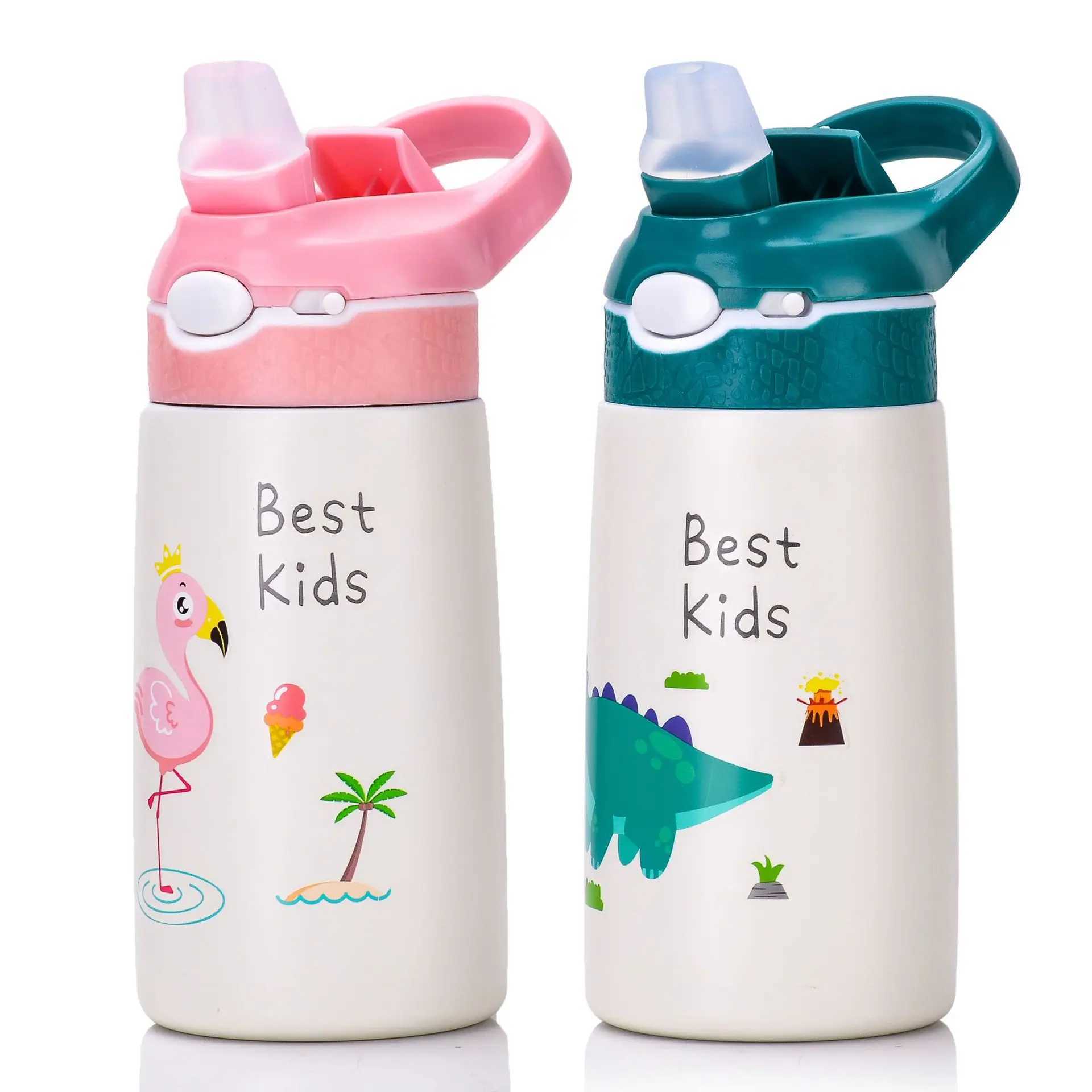 400ML childrens hot water bottle childrens hot g baby duck bill straw 316 stainless steel vacuum flame hot cup Y241114