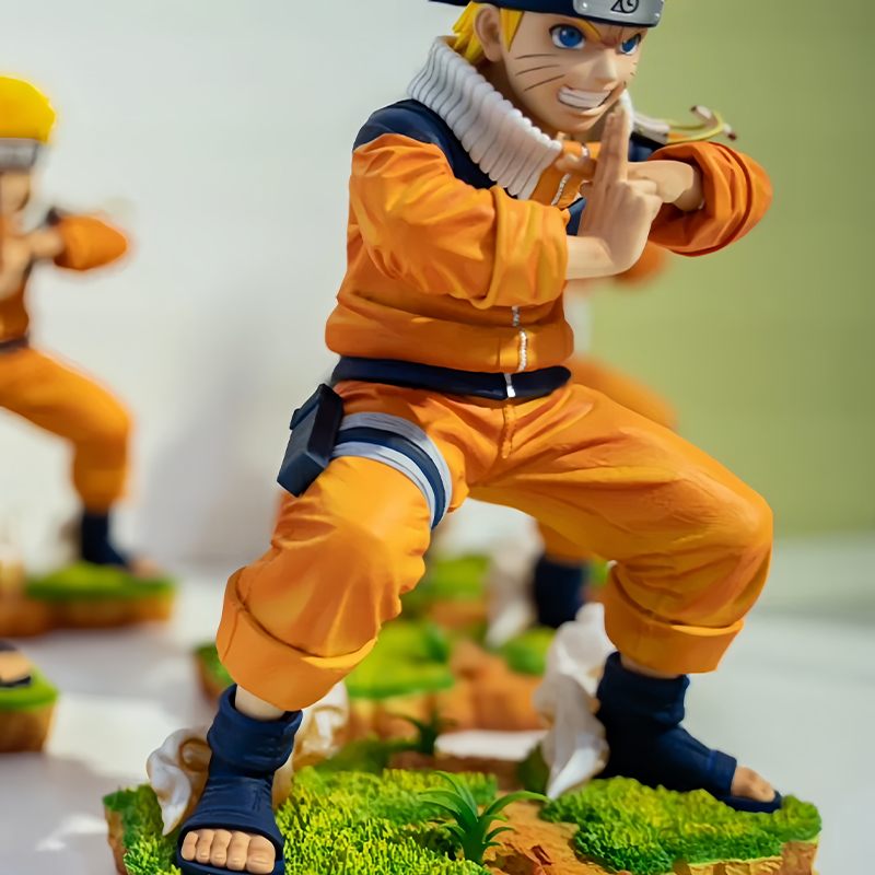 20cm Naruto Anime Figure Uzumaki Naruto Figurine Collectible Kagebunsin No Jyutu Pvc Statue Model For Boy Room Ornament Toy Gift