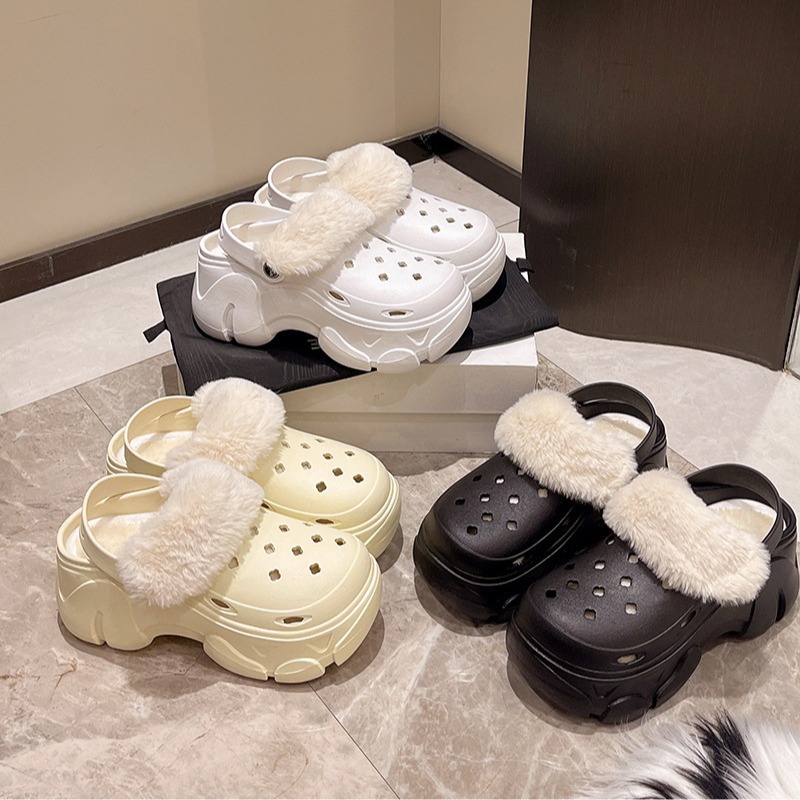 2024 free shipping designer flat sandals for women soft heighten warm slides slippers winter rubber non-slip house shoes sliders slide