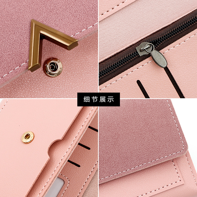 New Designer Fashionable And Simple Women's PU Long Wallet Multi Slot Card Handheld Bag