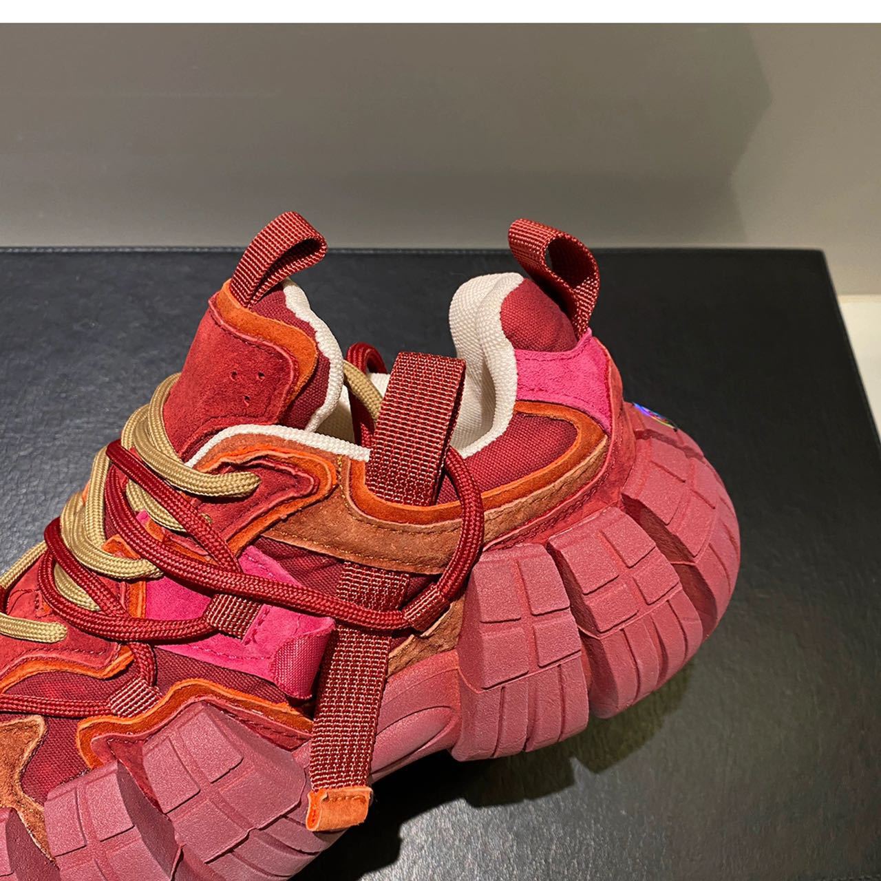 Men's Running Free Shipping, Thick-Soled Tire Shoes, Outdoor Sports, Red Brown Grey, Sizes 39-44 dh3628137
