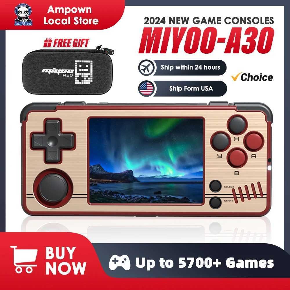 Game machine MIYOO A30 Handheld Game Console 2.8 IPS Sn Linux System Horizontal Retro Emator Video Console Vibration Motor Kids Gifts Z241114