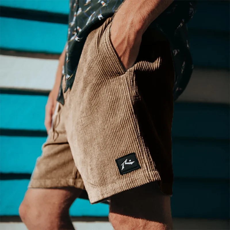 intage Corduroy Unisex Shorts summer causal men Short pants Daily Outdoor Mens clothing Large size 3XL loose male Shorts 240409