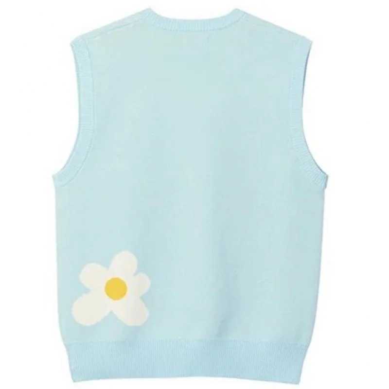 2023 New Flower Creator Mens Sweater Tank Top Knitted Casual Sweater Tank Top Sleeveless Gaudrek V-neck Daily W241113