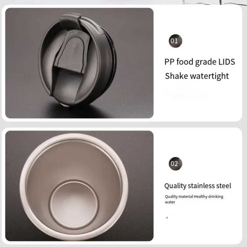 Stainless steel bamboo vacuum film hot 16o water bottle flip cover environmentally friendly travel cup g coffee cup bottle to keep cool Y241114