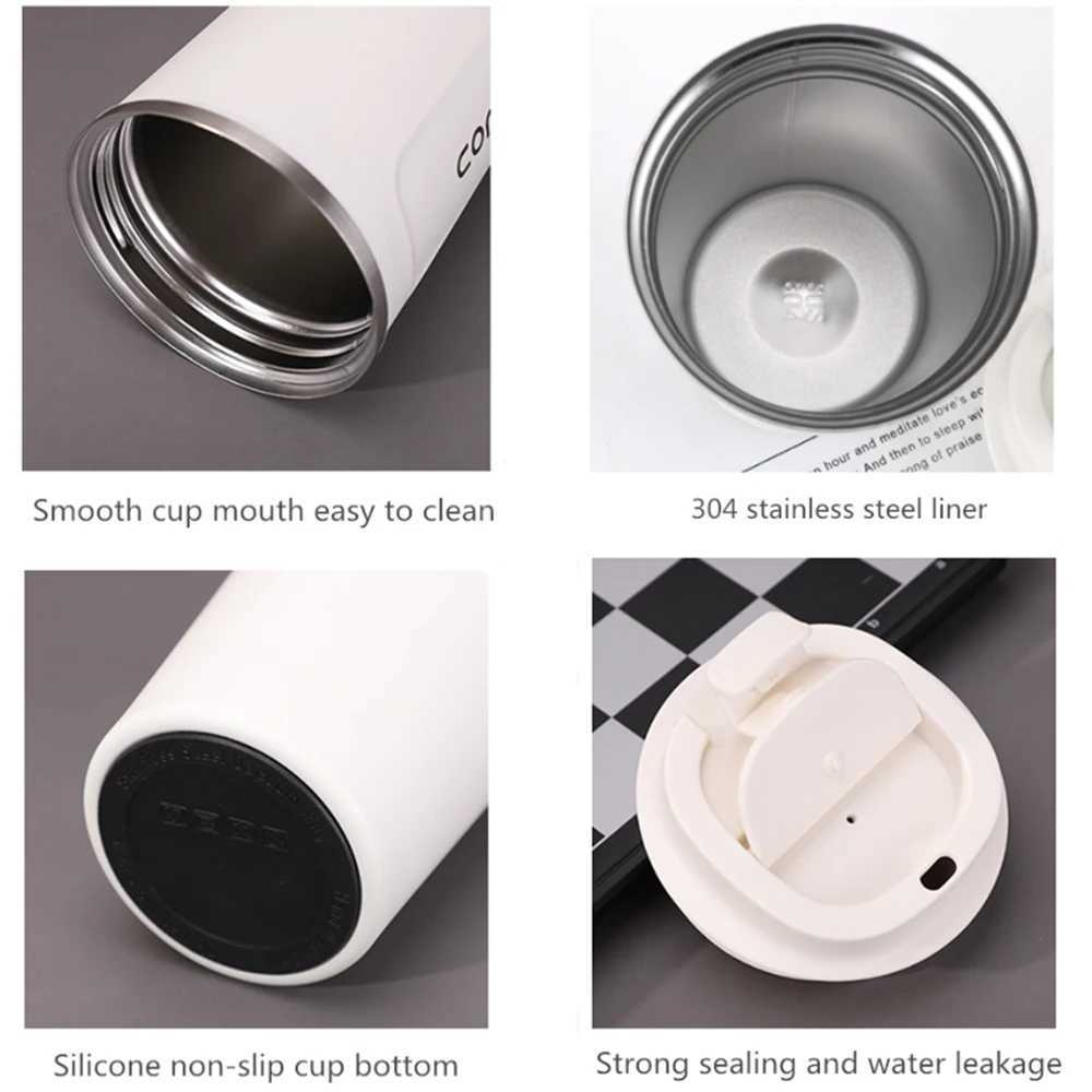 Hot Coffee Double Stainless Steel Coffee G for Tea and Coffee 380/510ML Leakage Prevention Travel Hot Cup Car Hot Coffee G Y241114