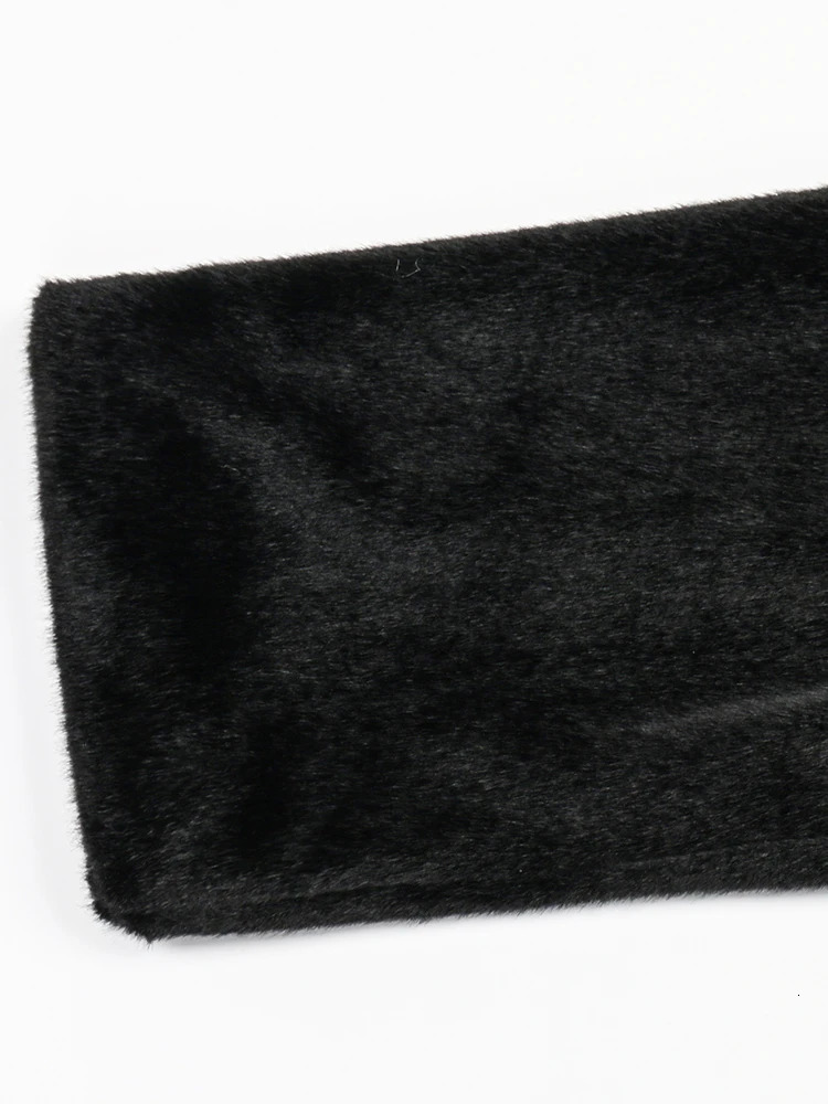 Sapphire Winter Long Black Warm Soft Fluffy Artificial Mink Trench Coat Womens Belt Double Chest Cool European Fashion 241113