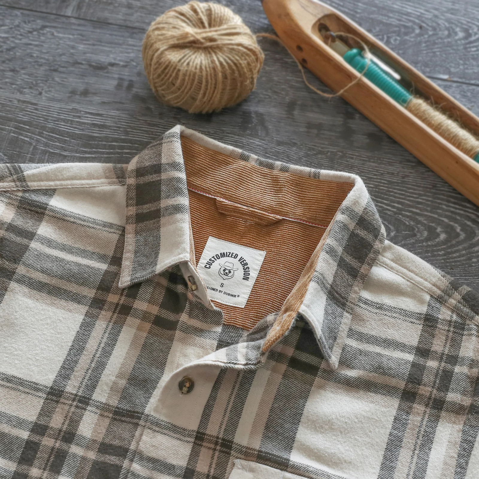 Dubinik mens flannel shirt long sleeved casual button down brushed 100% pure cotton 241113