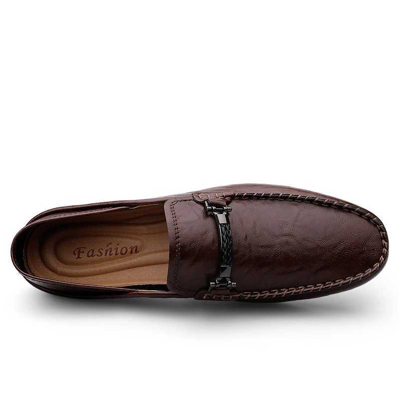 Slip Leather Casual Shoes Men Loafers Spring Summer Big Size 48 49 Mocasines Hombre LoaferXJ250118