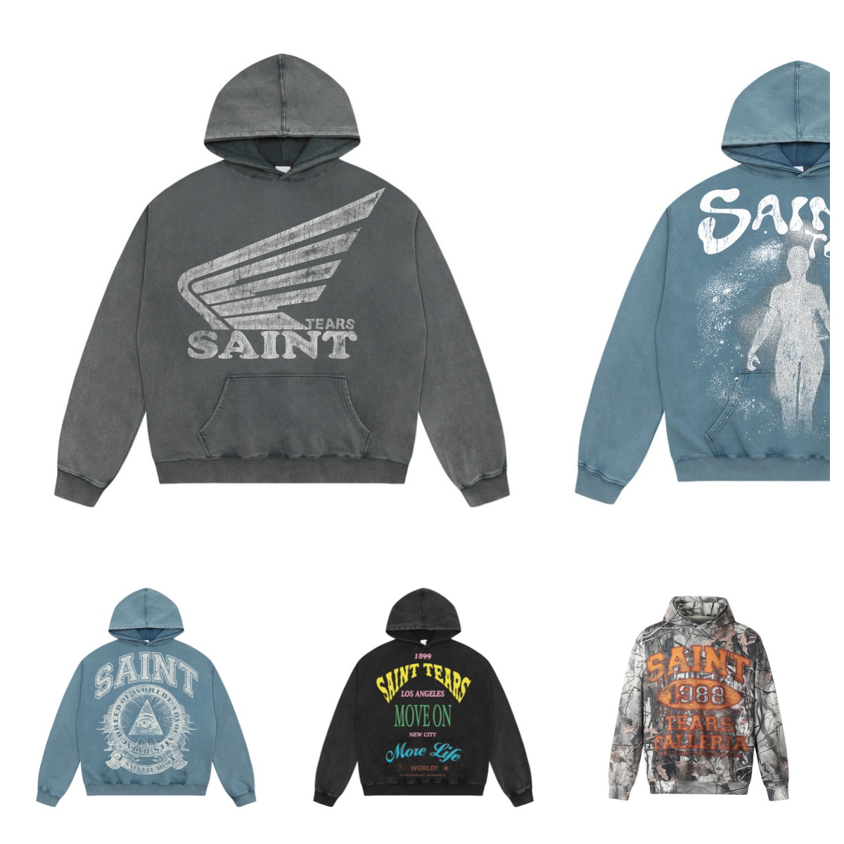 SAINT Michael hoodie Designer sweatshirt mens hoodie women Letter Printed Design Long Sleeve Round Loose Sweater white gray cotton streetwear clothing