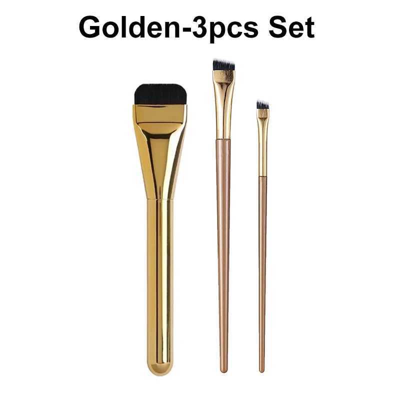 3pcs Flat Top Foundation Brush Angled Eyeliner Brush Set Ultra Makeup Brushes Set Ultra-thin Traceless Concealer Eyeliner BrushXJ241113