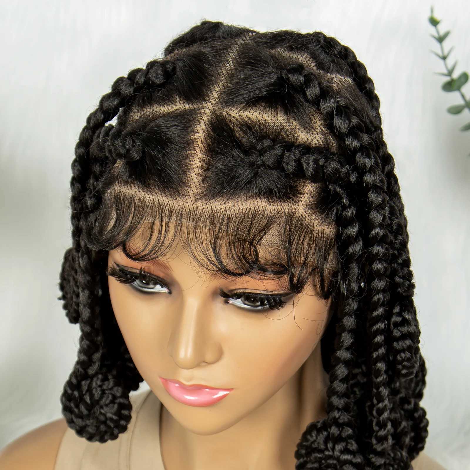 Kima Koroba Knitted Wig Full Lace Knotless Giant Box African Womens Knitted Wig W241114