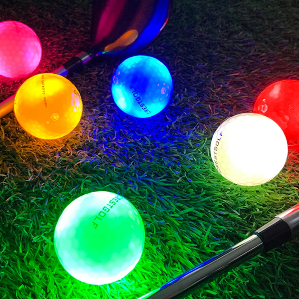 6Pcs luminous LED golf ball with 4 built-in lights for night practice golf player gifts 241113