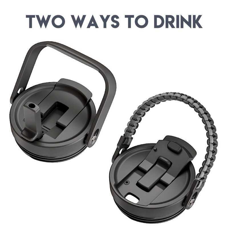 Meoky 40oz with handheld handle Mticolor printing stainless steel vacuum hot coffee cup portable car GS Y241114