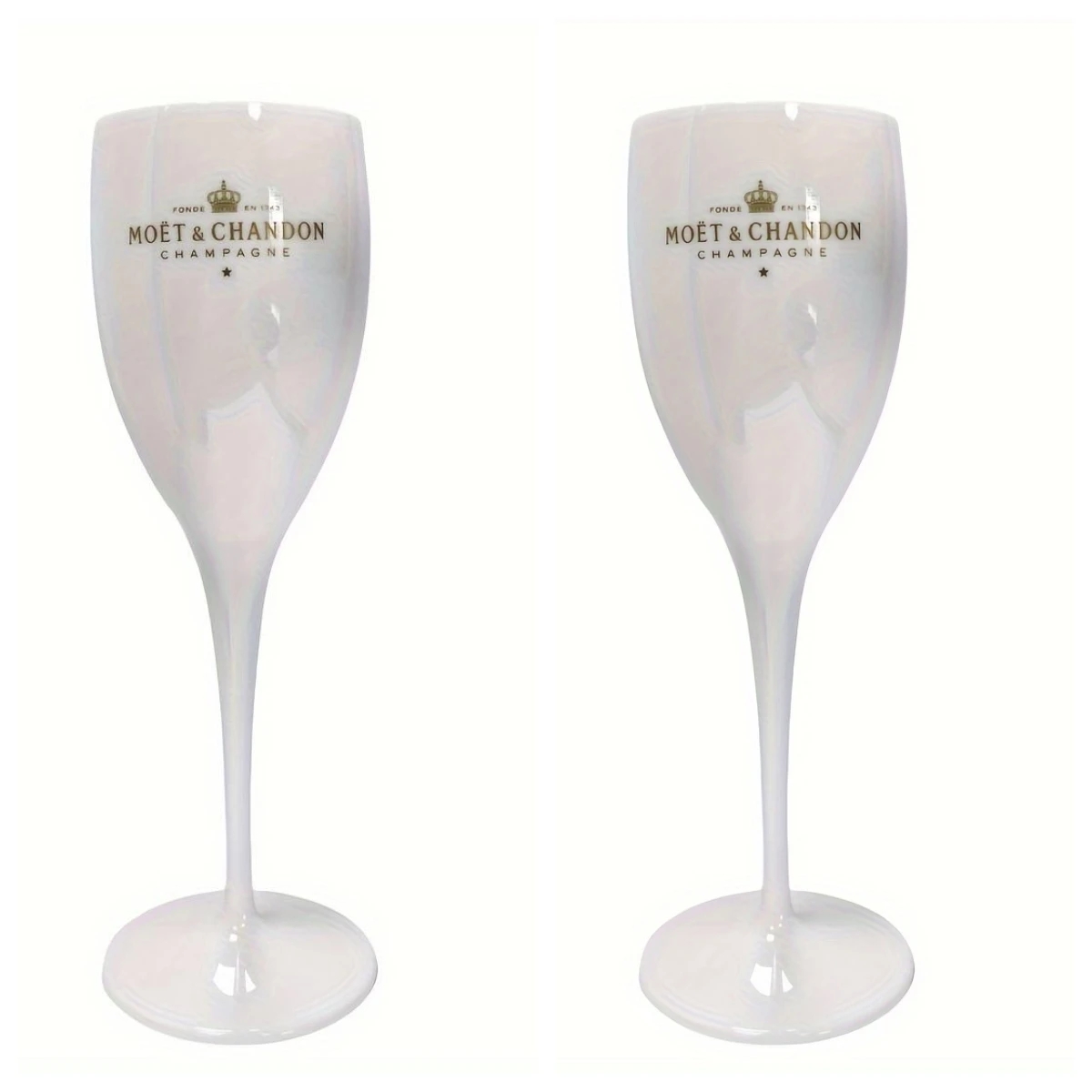 Veuve Clicquot Flutes Plastic Wine Glasses Dishwasher-Safe White Orange Acrylic Champagne Glass Beer Whiskey Party Cups