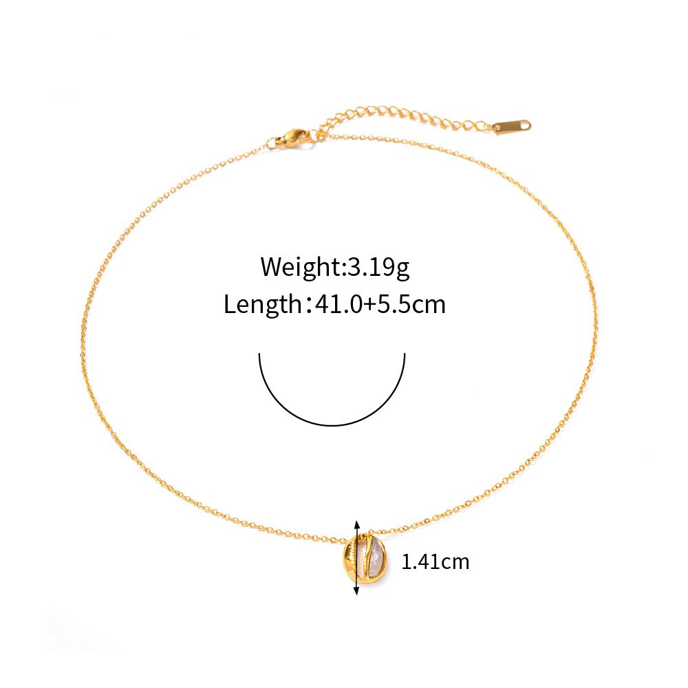 Designer 18k Gold Stainless Steel Shell Shaped Pendant Necklacefor Women Non Fading Non Allergic Party Wedding Gifts Free Shipping Wholesale