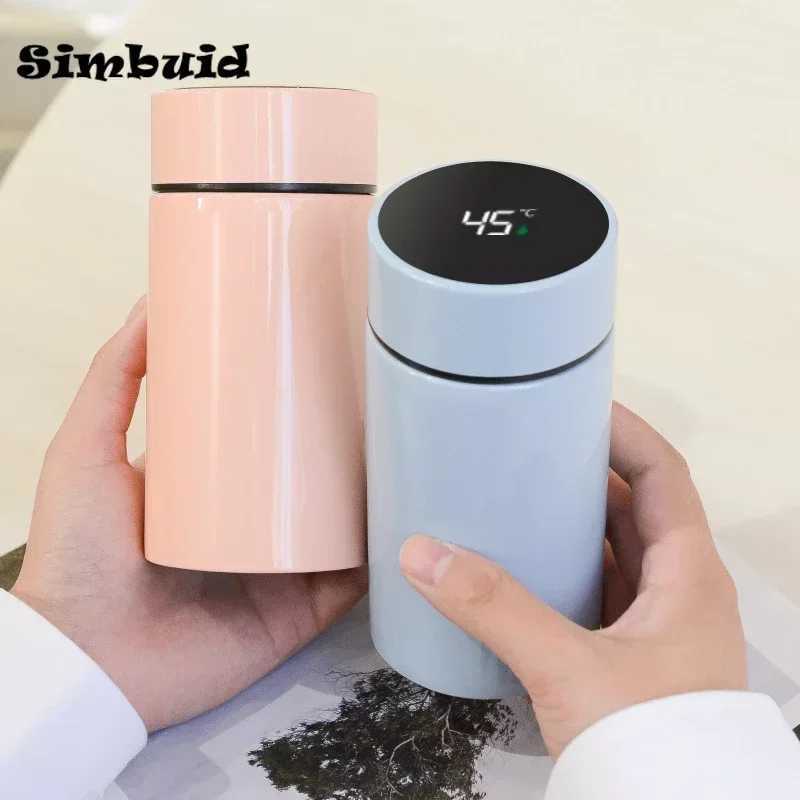 Mini water bottle stainless steel thermostat with filter vacuum temperature display travel G hot cup Y241114