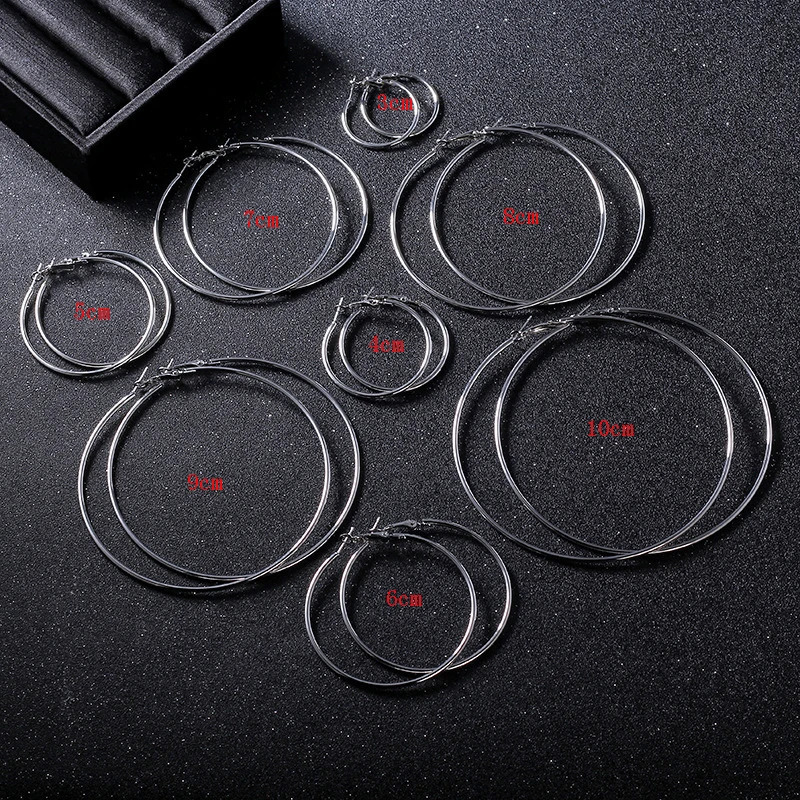 BLIJERY Trendy Large Hoop Earrings Big Smooth Circle Basketball Brincos Celebrity Loop for Women Jewelry 241114