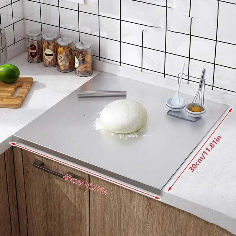 Heavy duty kitchen cutting board large stainless steel baking tray with edges kitchen multifunctional Utensils 241108