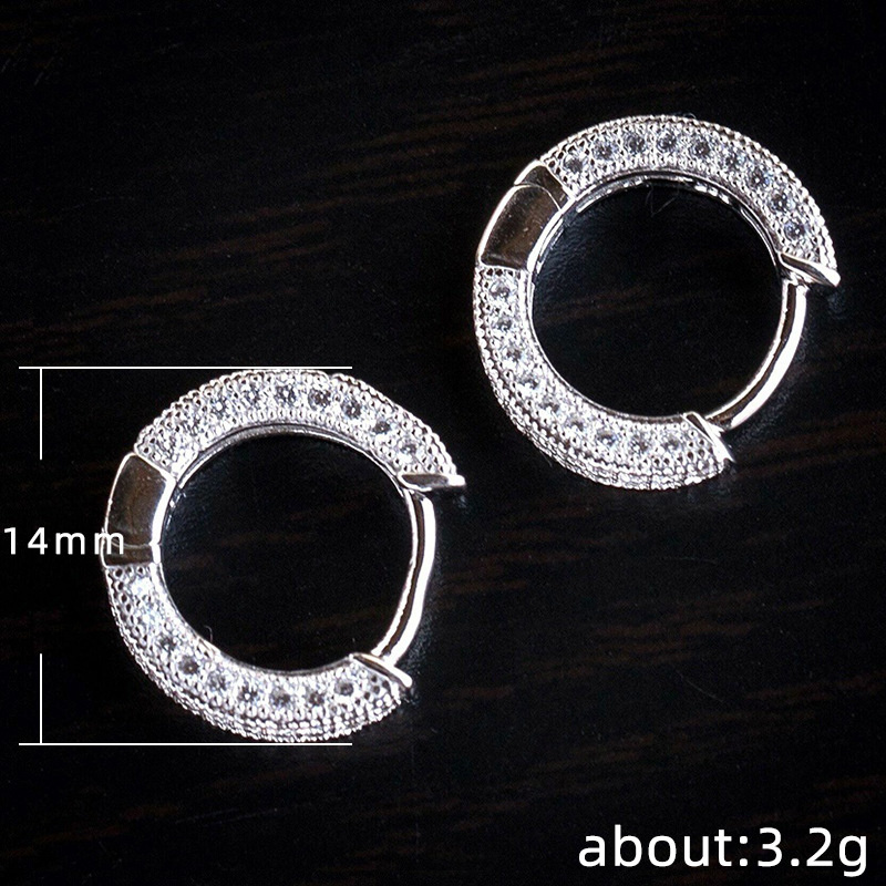 Designer Earrings Luxury Iced Out CZ Zircon Stud Earring Bling Men Women Diamond Studs Earings Hip Hop Jewelry Rapper Hiphop Mother Gifts brincos