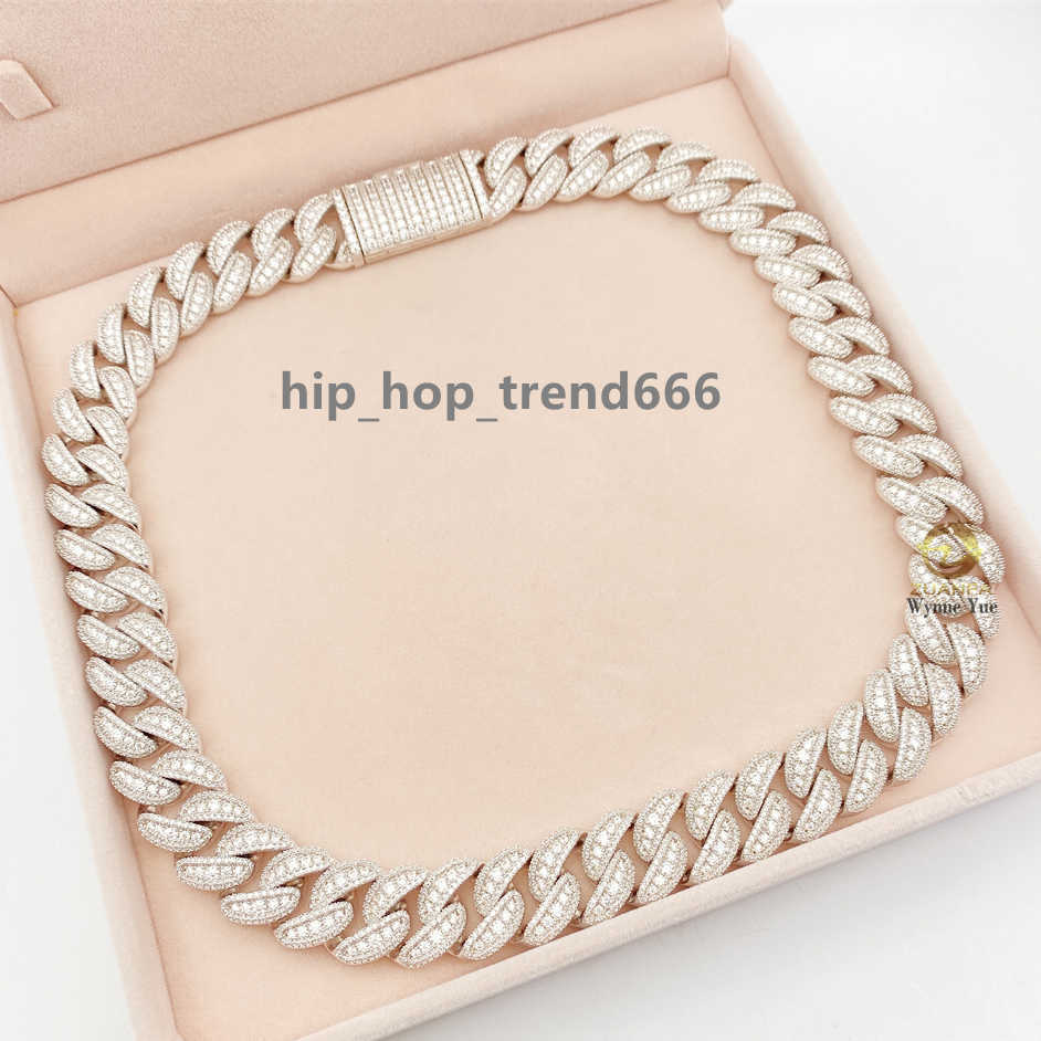 35CTW Bussdown 18mm Iced Out Falwless Moissanite Diamond Miami Cuban Link Chain