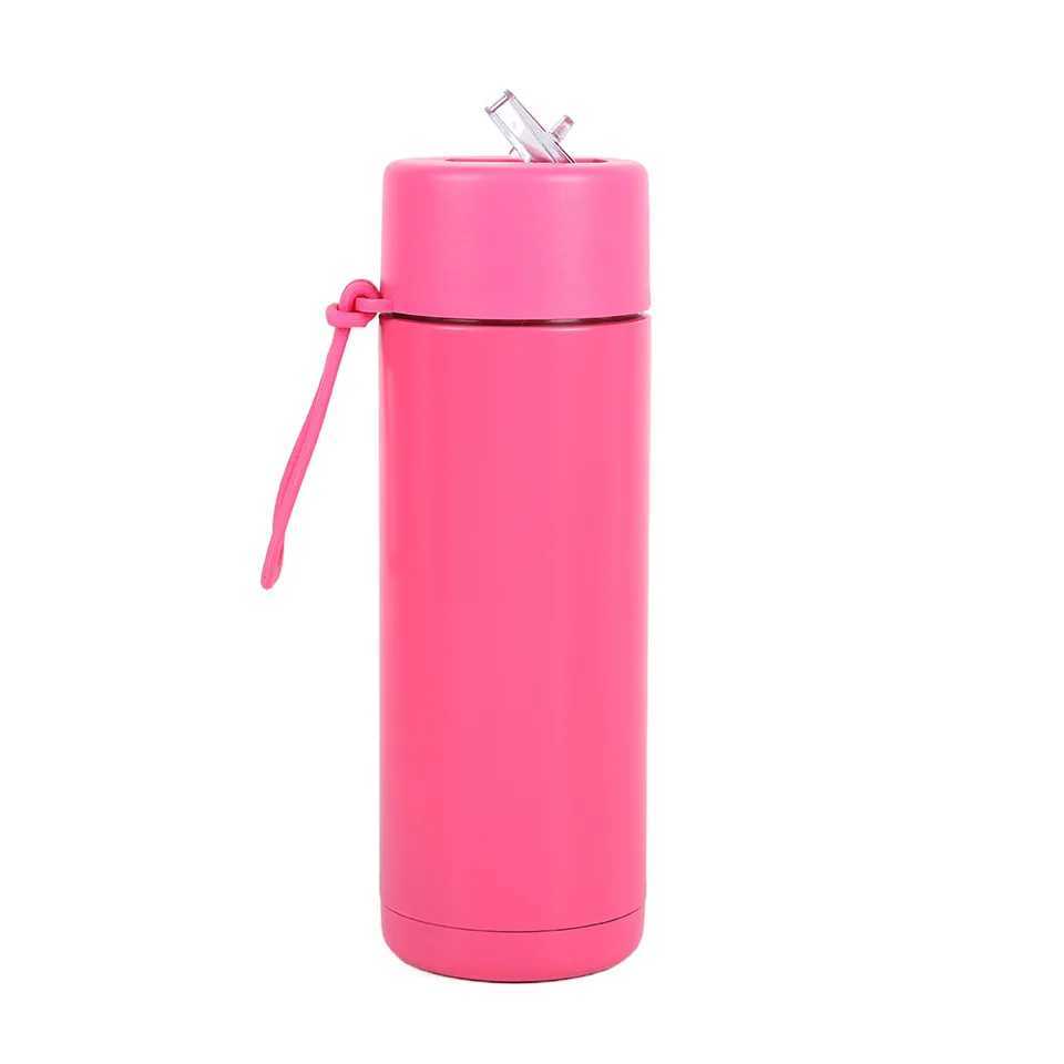 GCWAVE 22oz ceramic lined sports water bottle portable silicone water cup with straw large mouthed stainless steel insulated cup Y241114