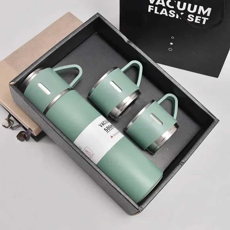 Stainless steel vacuum coated gift set business style coffee hot water bottle portable flame Karaf 500ML304 Y241114